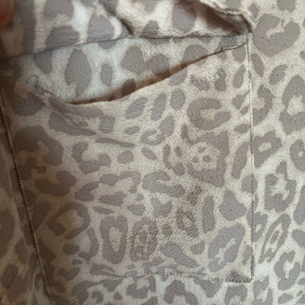 Belle Kim Gravel Animal Print Button Down - Picture 3 of 7